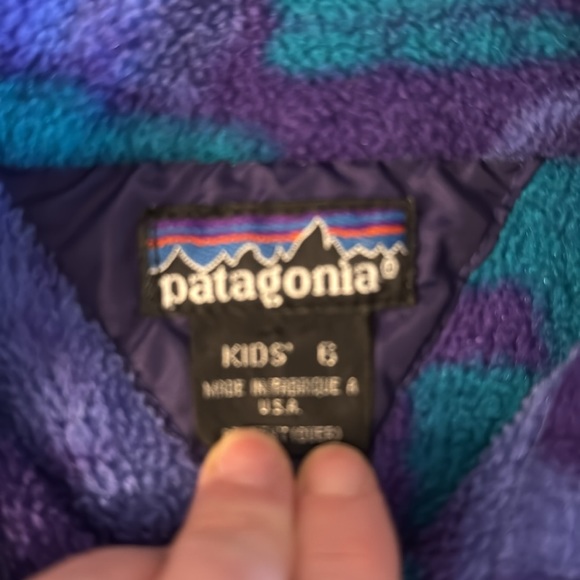 Vintage Patagonia fleece pullover kids size 6 VGUC - Picture 4 of 7
